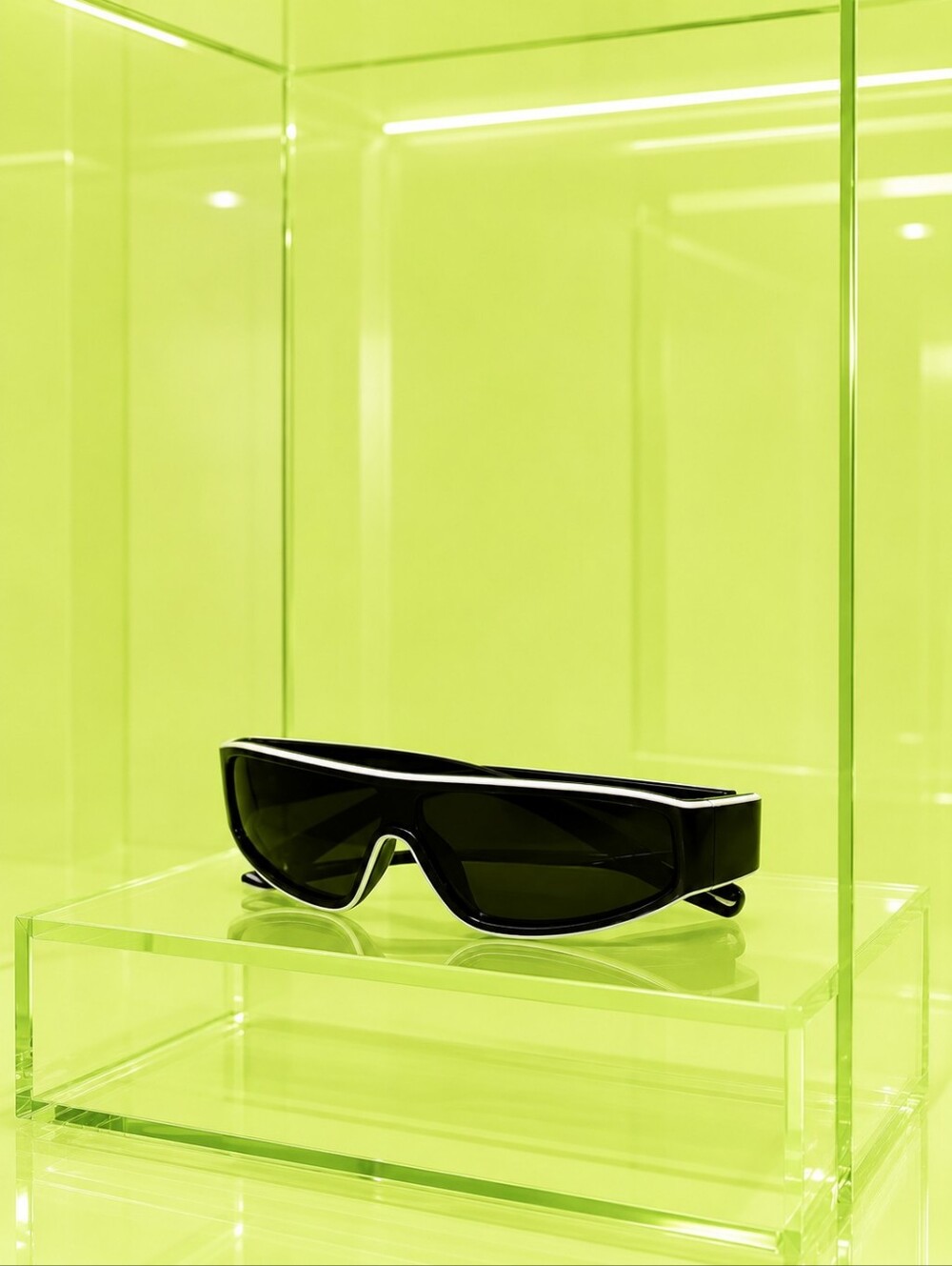 Women's Black Shield Sunglasses - Sleek Modern Design